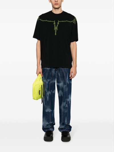 Marcelo Burlon County Of Milan Wings-embroidered cotton T-shirt outlook