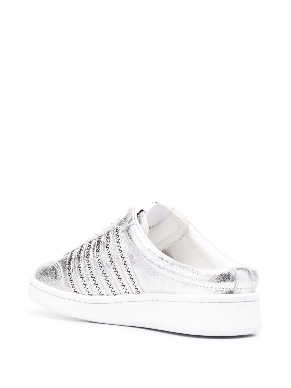 metallic-effect slip-on sneakers - 3