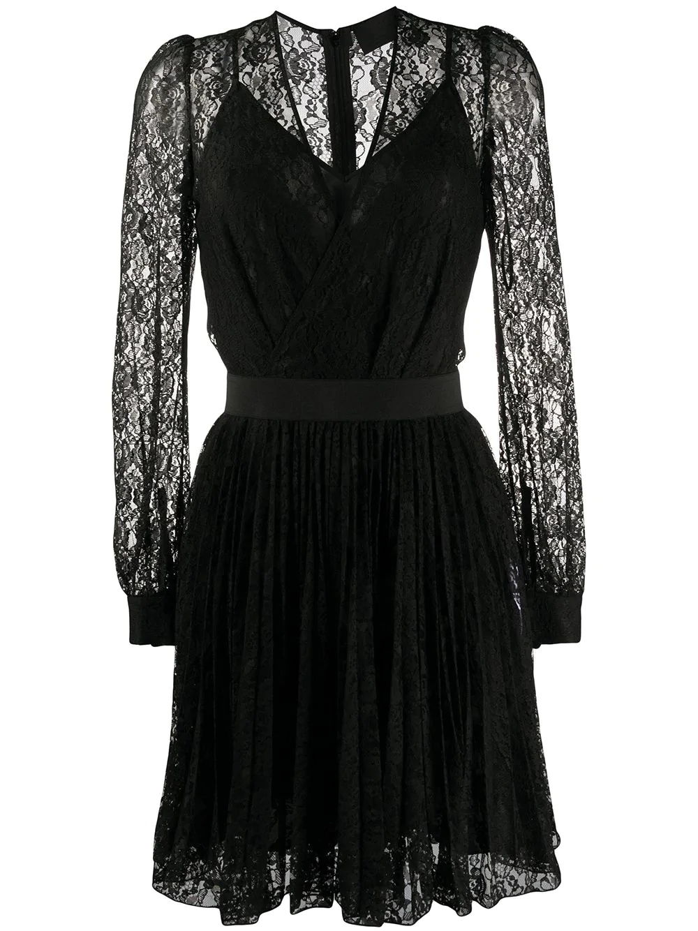 V-neck lace dress - 1