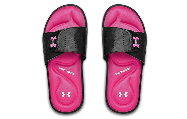 (WMNS) Under Armour Ignite 9 Slide 'Black Pink Surge' 3022717-003 - 5