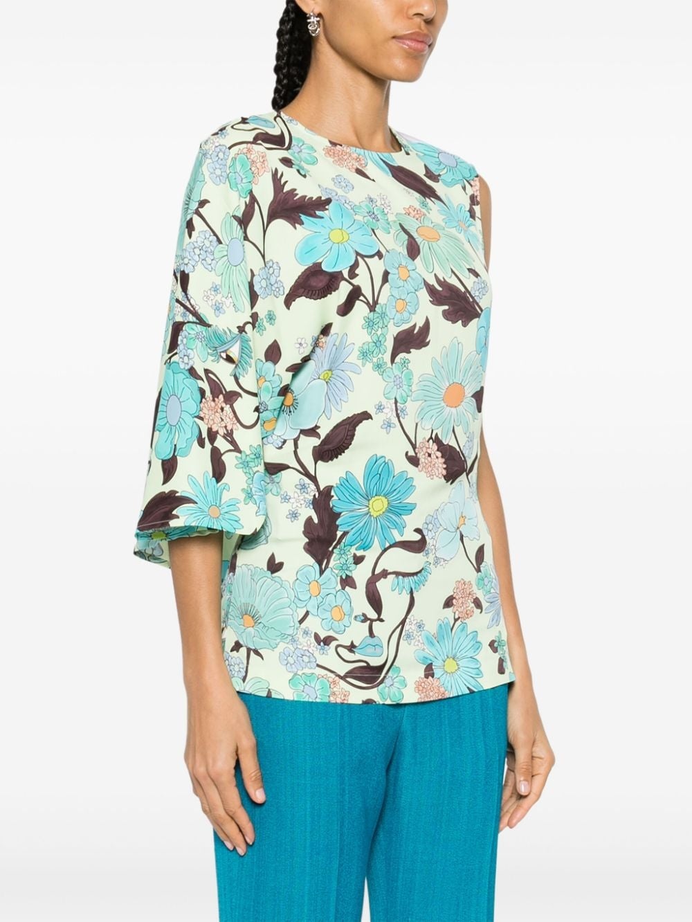 Garden-print blouse - 3