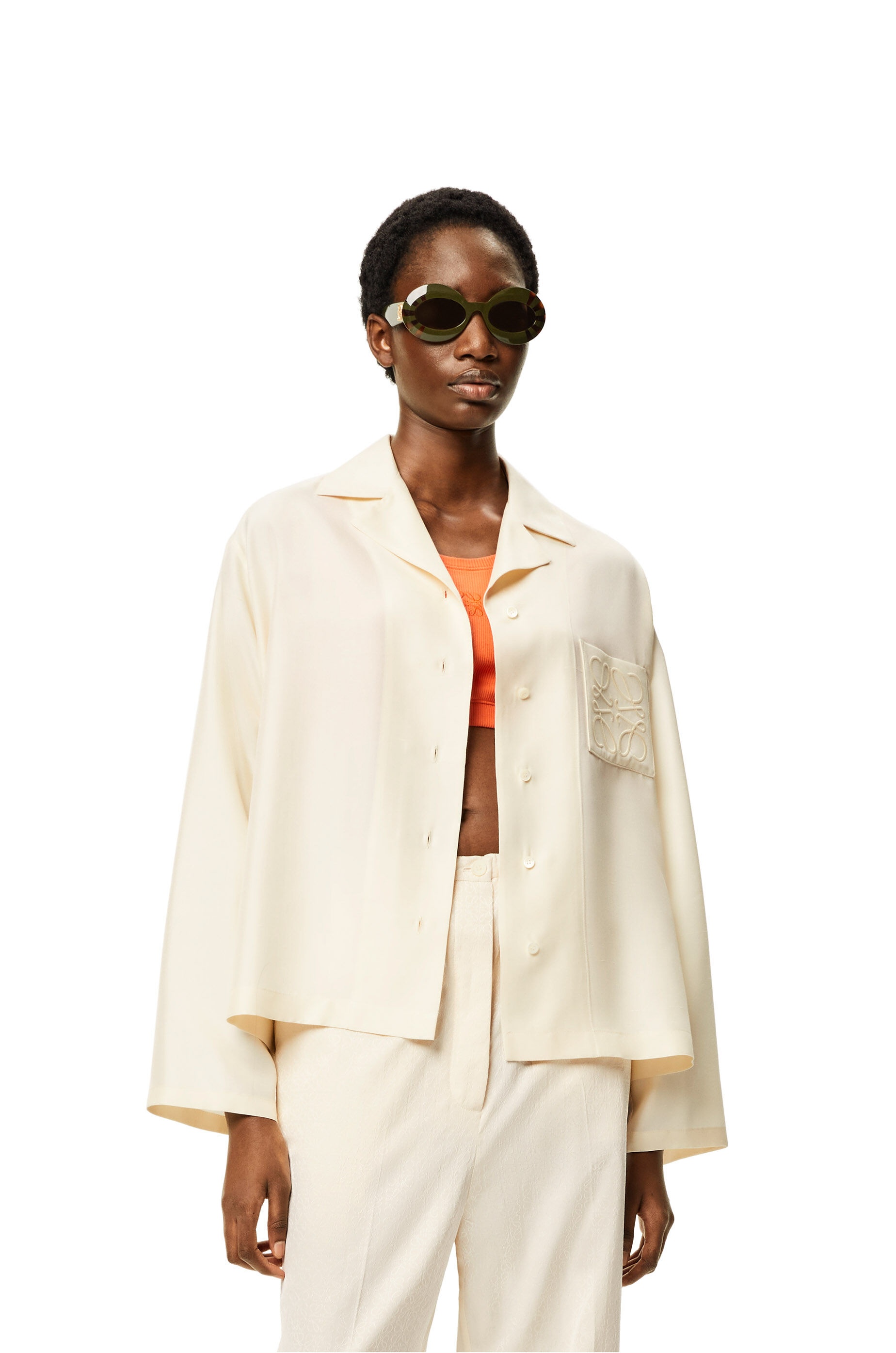Anagram pyjama blouse in silk - 3