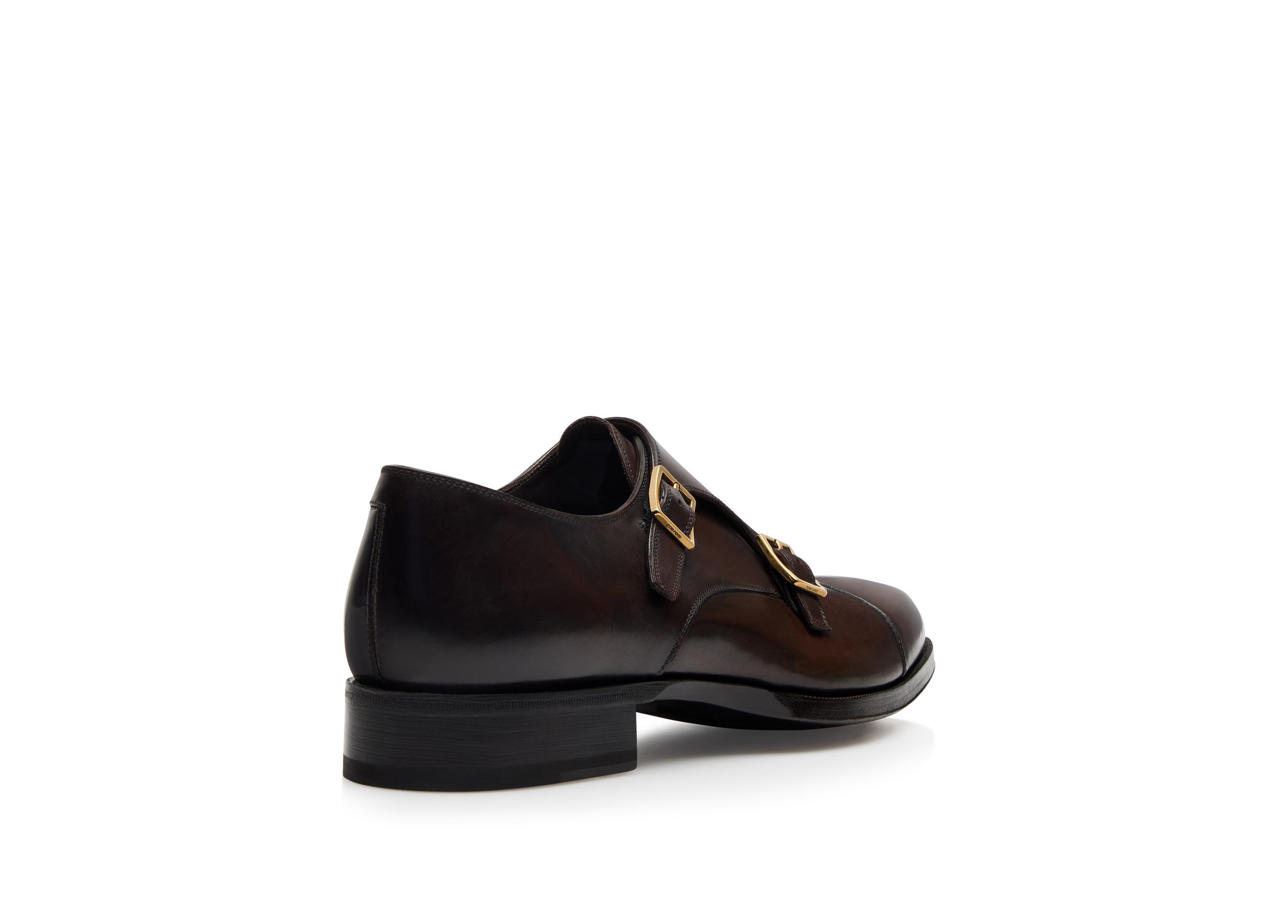 BURNISHED LEATHER ELKAN MONK STRAP - 3