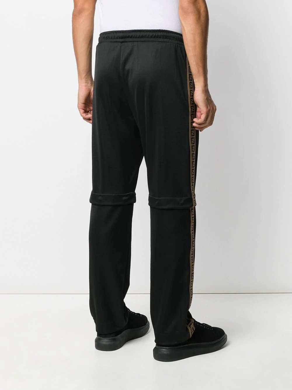 logo-stripe detachable-leg trousers - 4