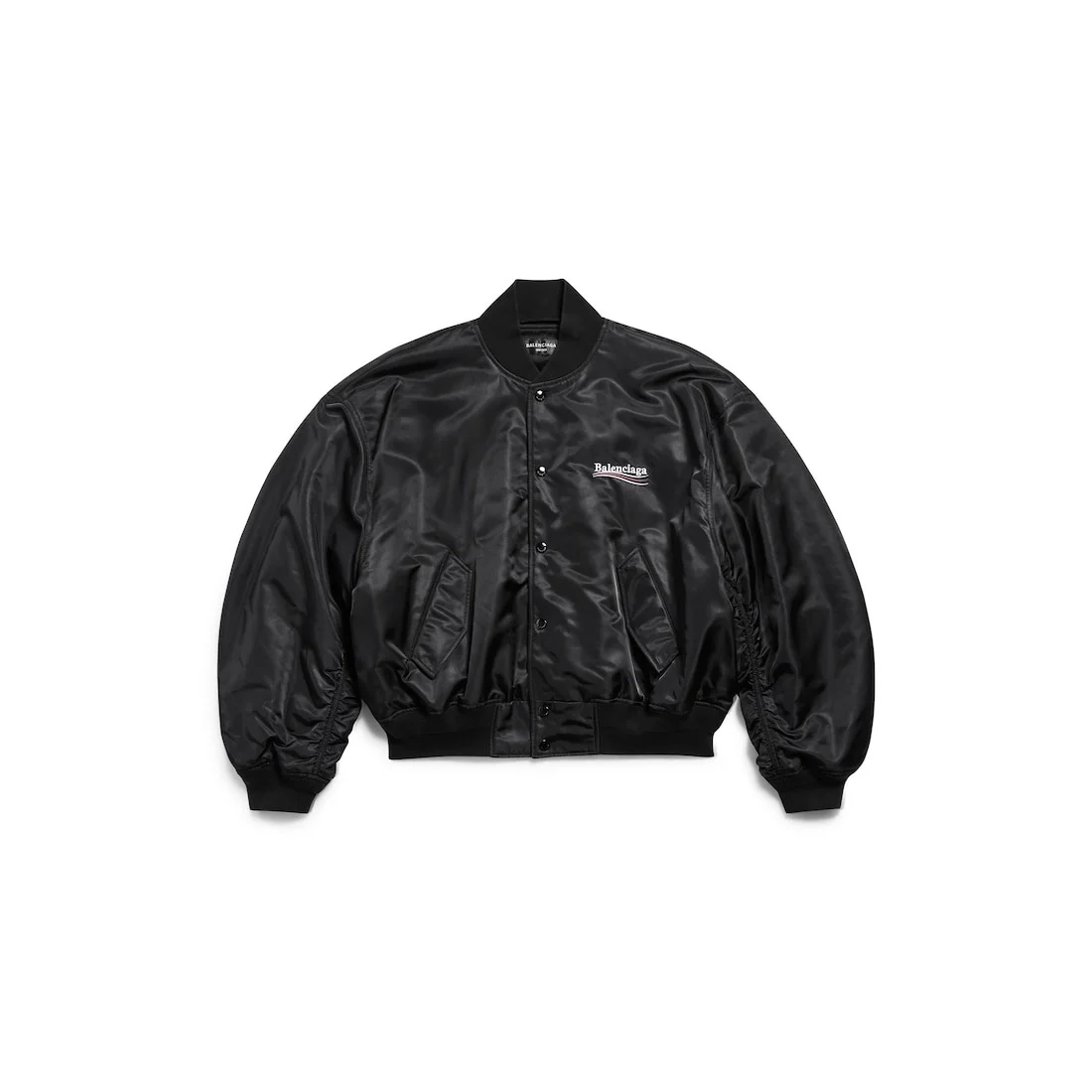 Political Campaign Varsity Jacket in Black - 1