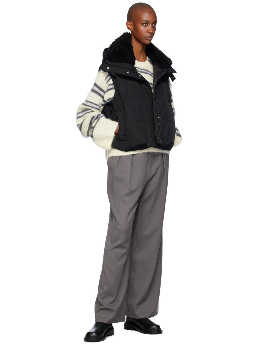 Black Ultralight Down Vest - 5