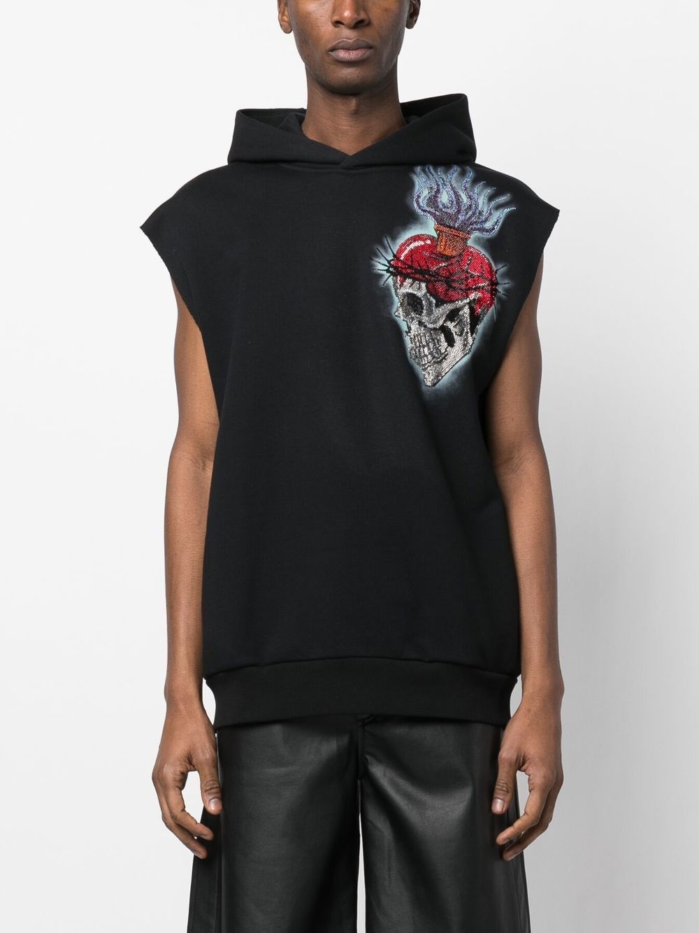 Love Tattoo sleeveless hoodie - 3