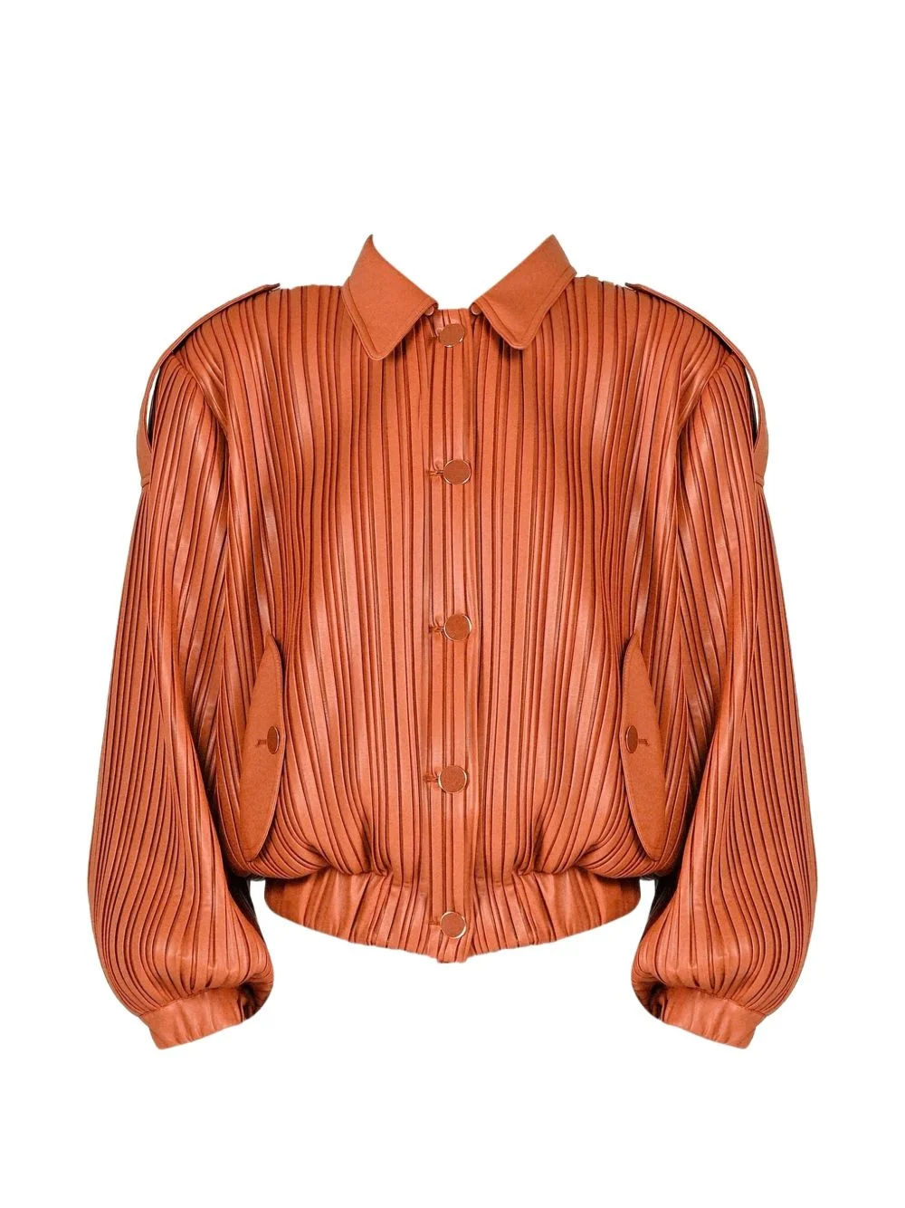 pleated bomber jacket - 1