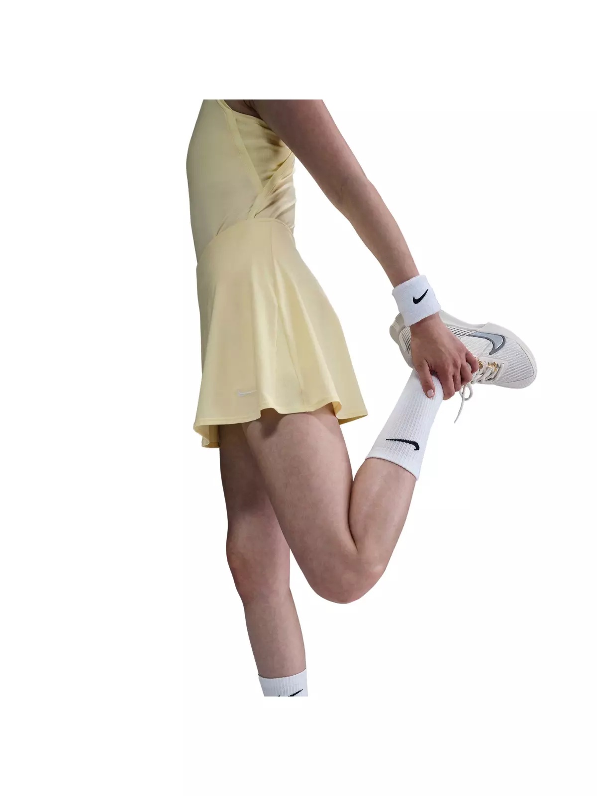 Women's Dri-FIT Victory Mid-Rise Short Flouncy Tennis Skirt -Yellow - 2