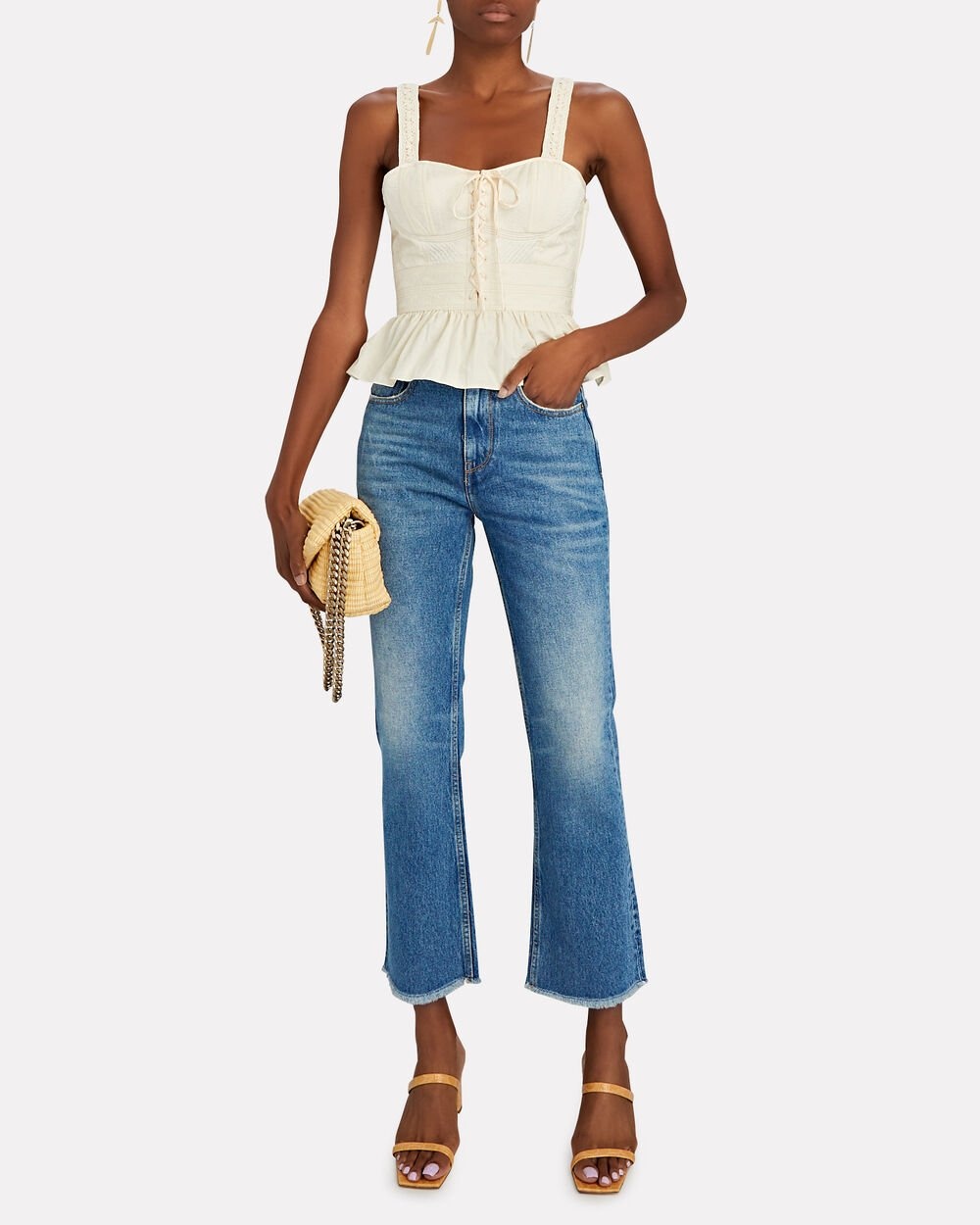 High-Rise Cropped Flare Jeans - 2