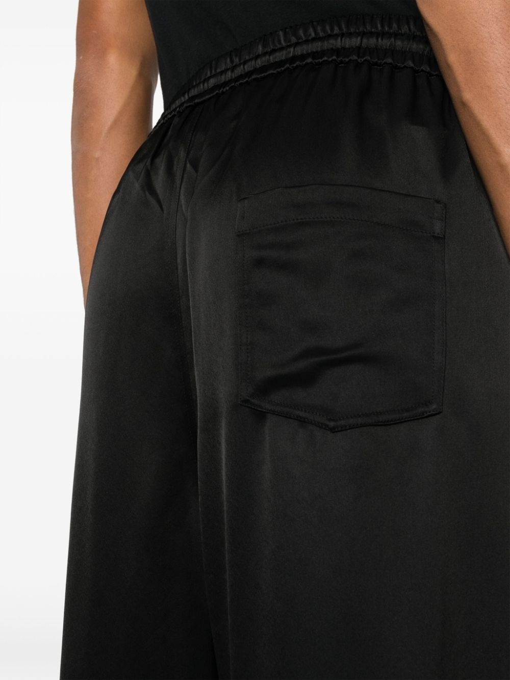 satin straight-leg trousers - 5