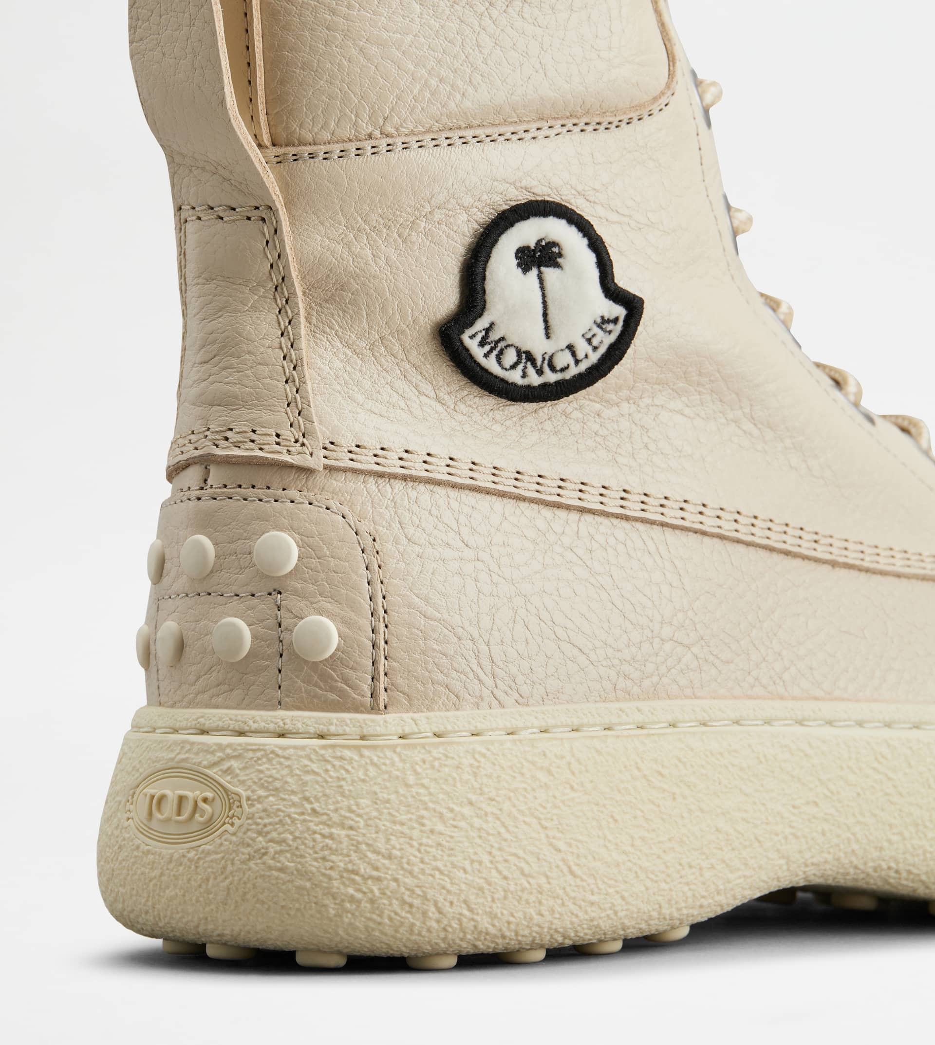 TOD'S W. G. BOOTS TOD'S X 8 MONCLER PALM ANGELS IN LEATHER - WHITE - 5
