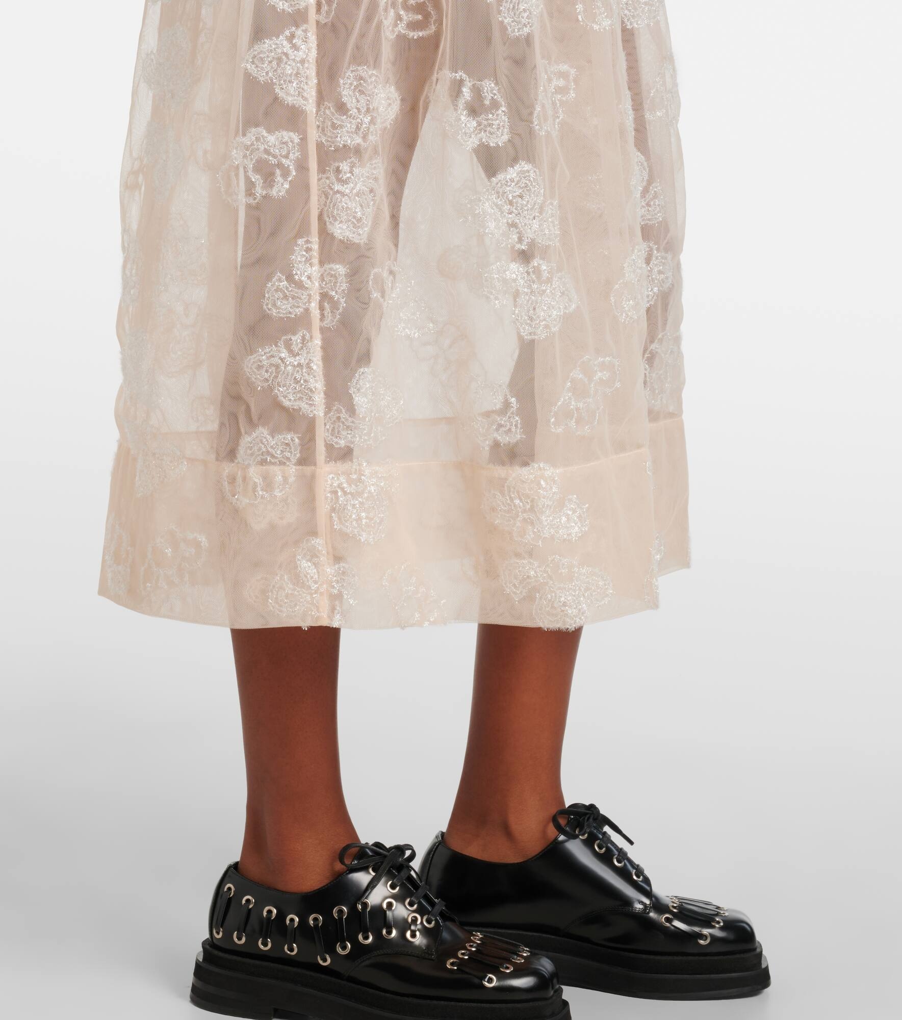 Embroidered midi dress - 5