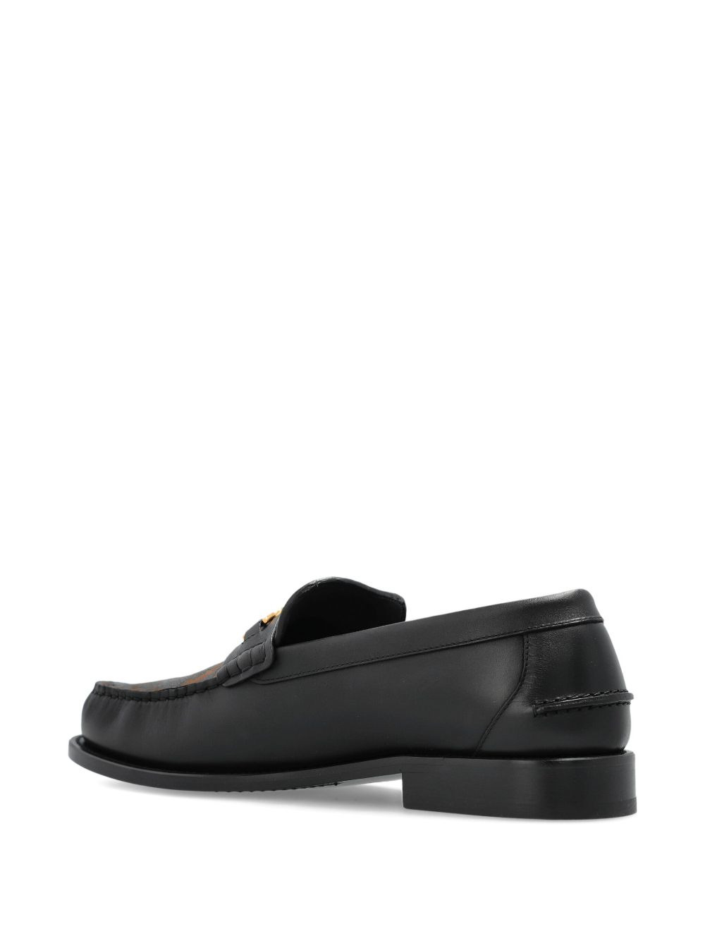 Medusa-head leather loafers - 4