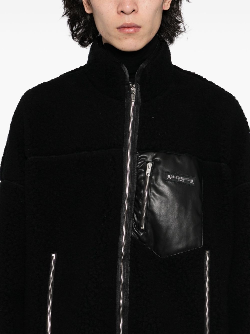 logo-patch jacket - 5