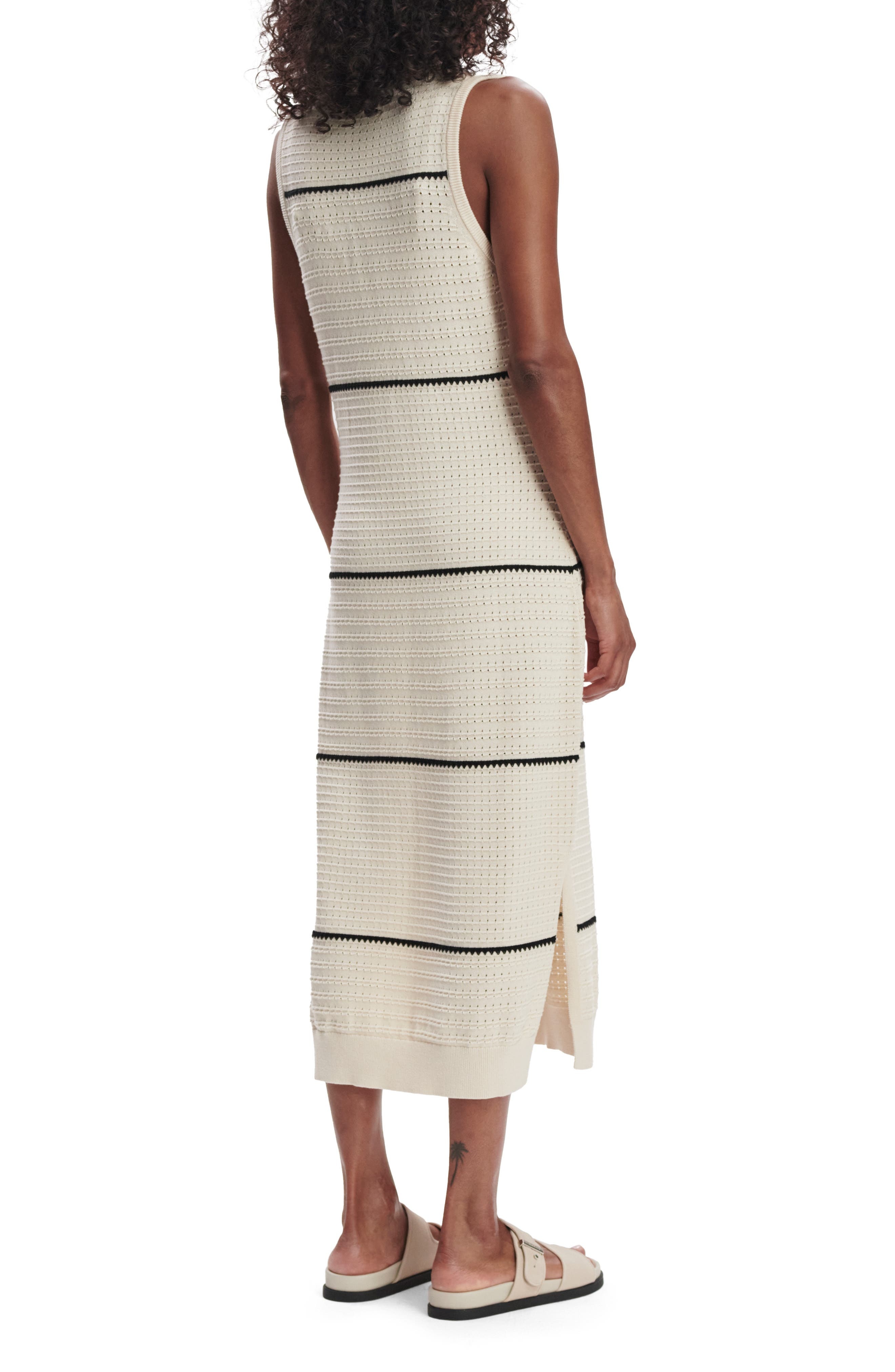 Varley Scott Stripe Sleeveless Sweater Dress in Birch at Nordstrom - 2