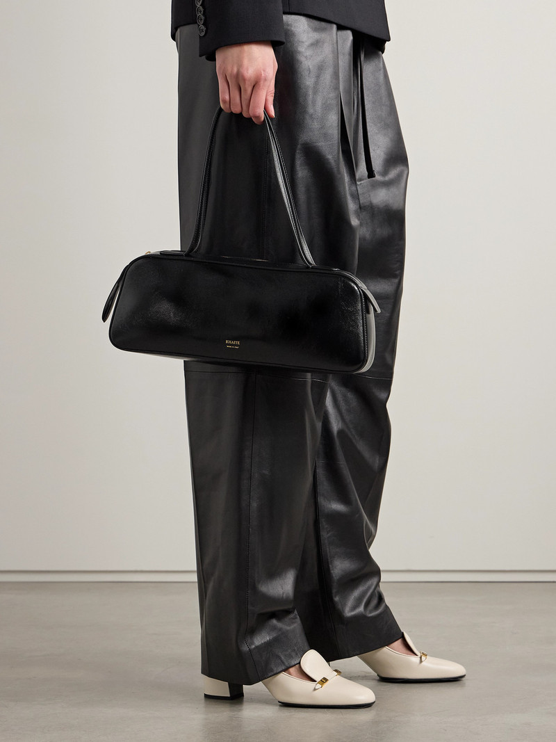 KHAITE Simona Glossed-leather Shoulder Bag outlook