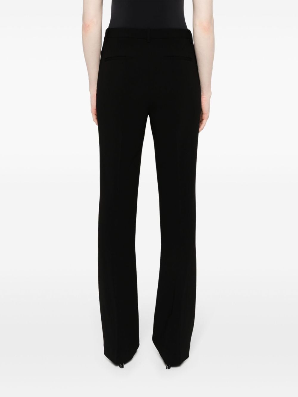 straight-leg crepe trousers - 4
