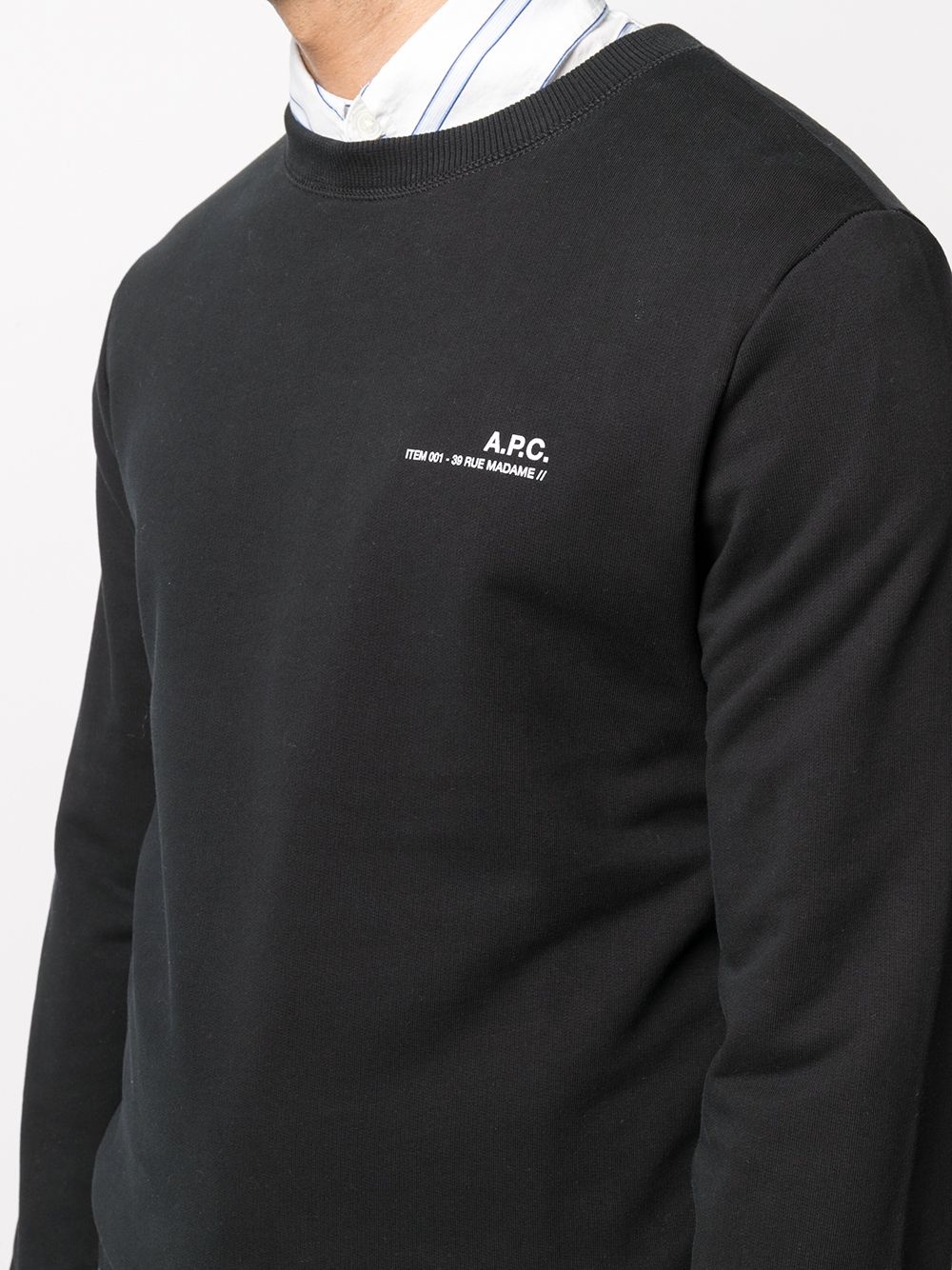 logo-print cotton sweatshirt - 5