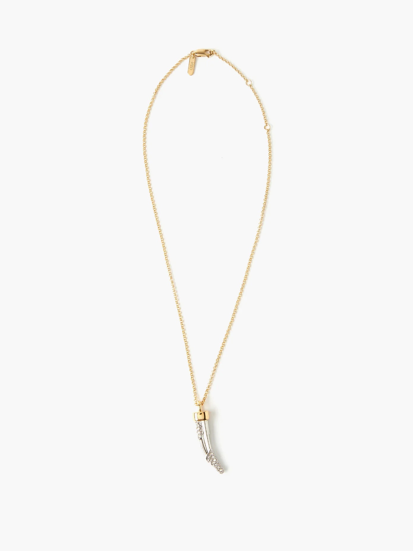 Crystal-embellished tooth necklace - 3