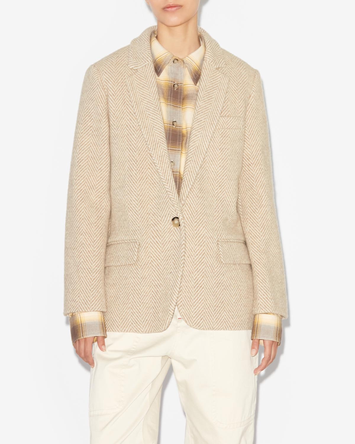 CHARLYNE GRAPHIC WOOL JACKET - 4