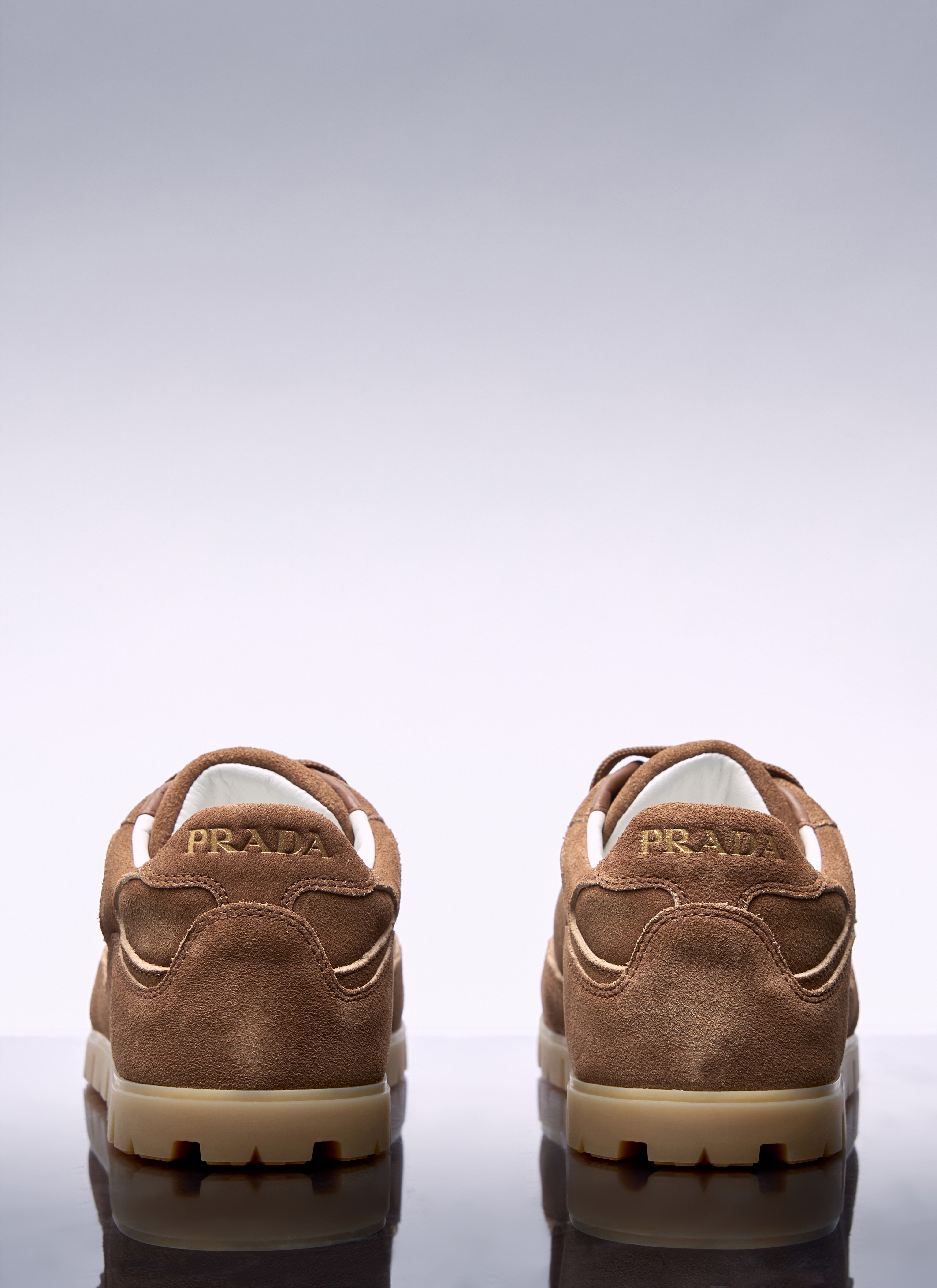 Prada Downtown Delavé Suede Sneakers | lncc | REVERSIBLE