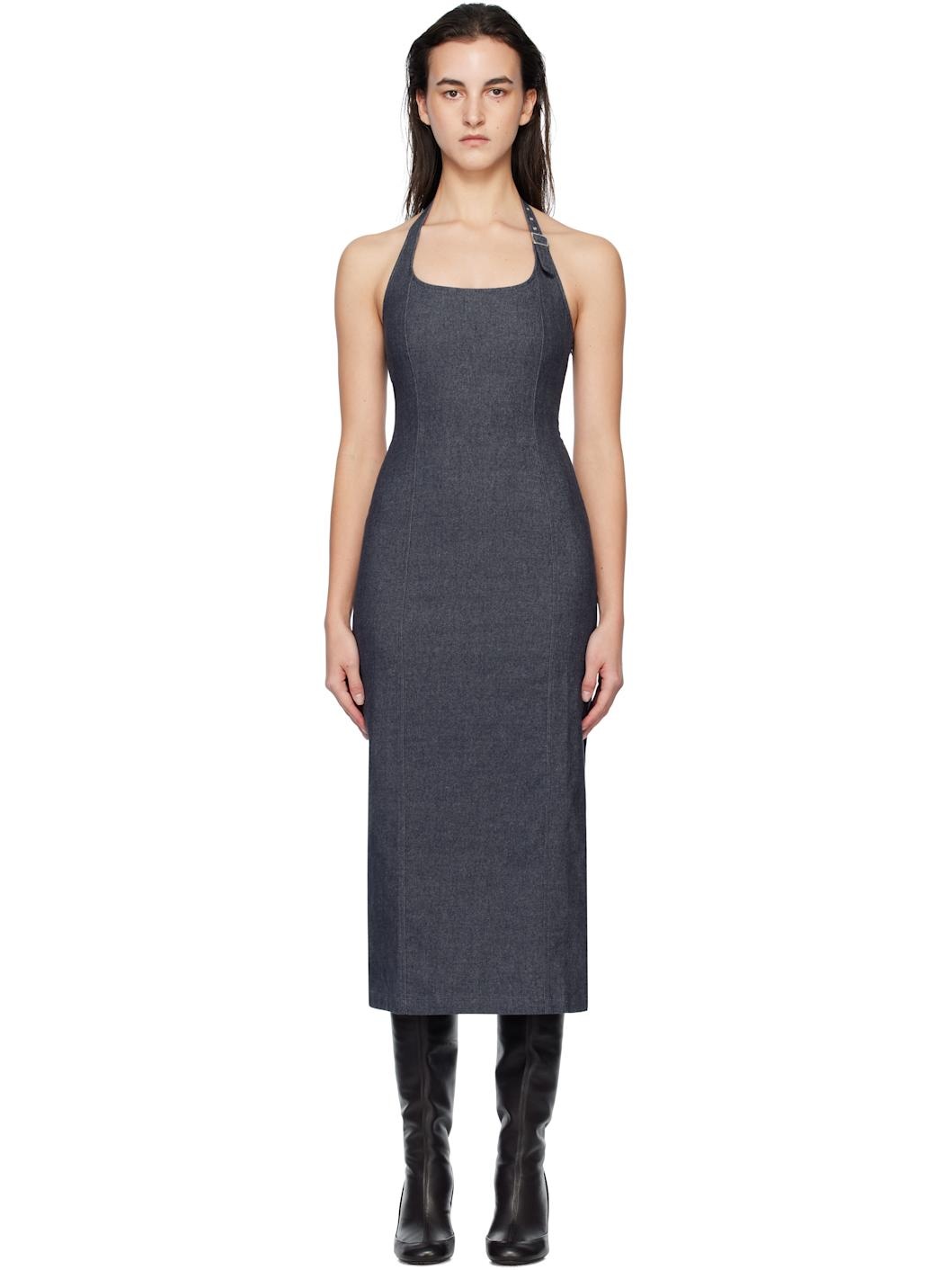 Navy Elena Midi Dress - 1