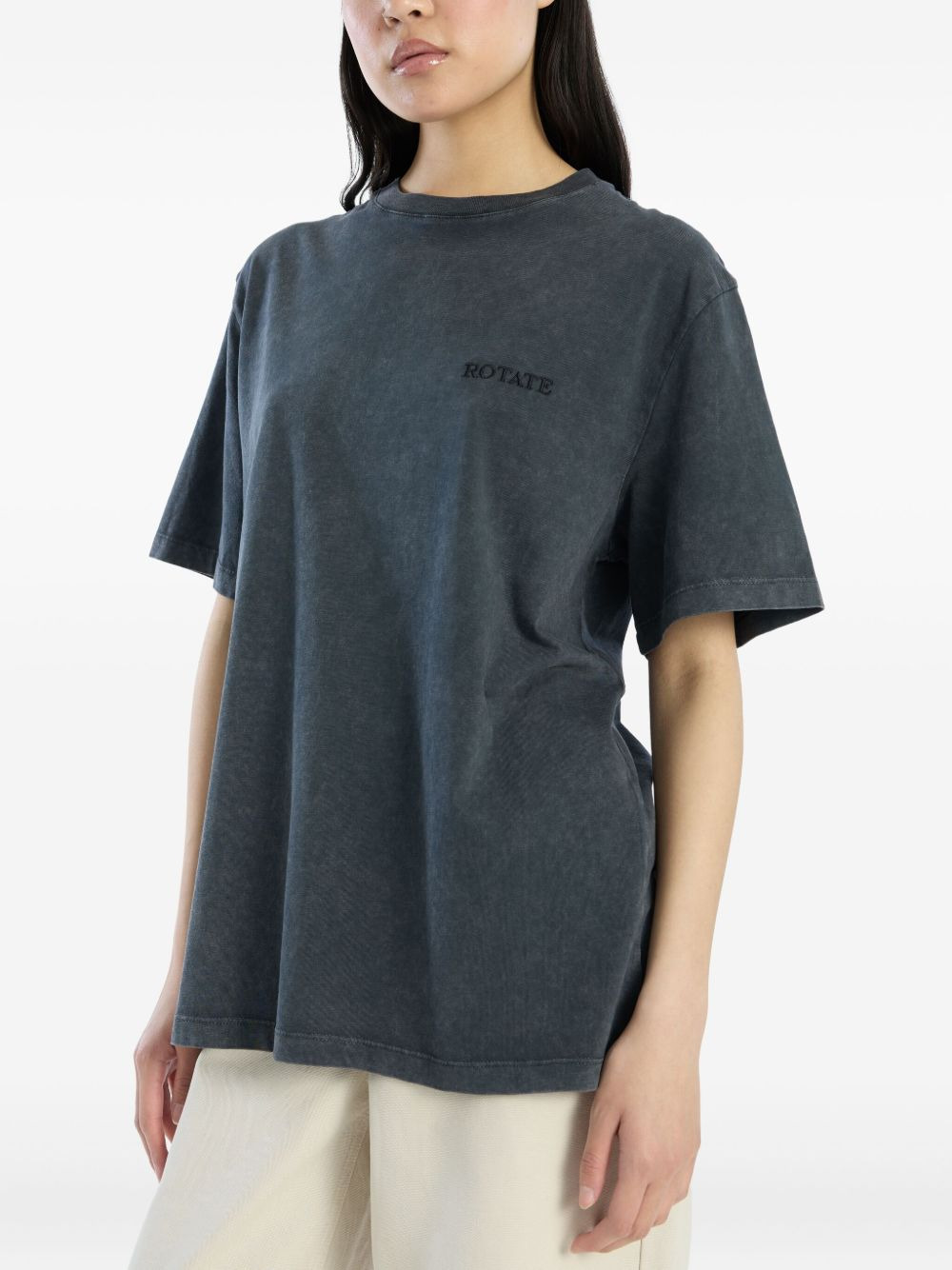 embroidered-logo organic cotton T-shirt - 4