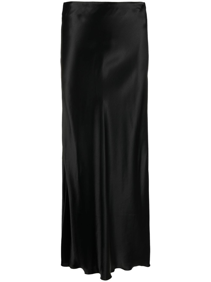 high-waisted satin midi skirt 1