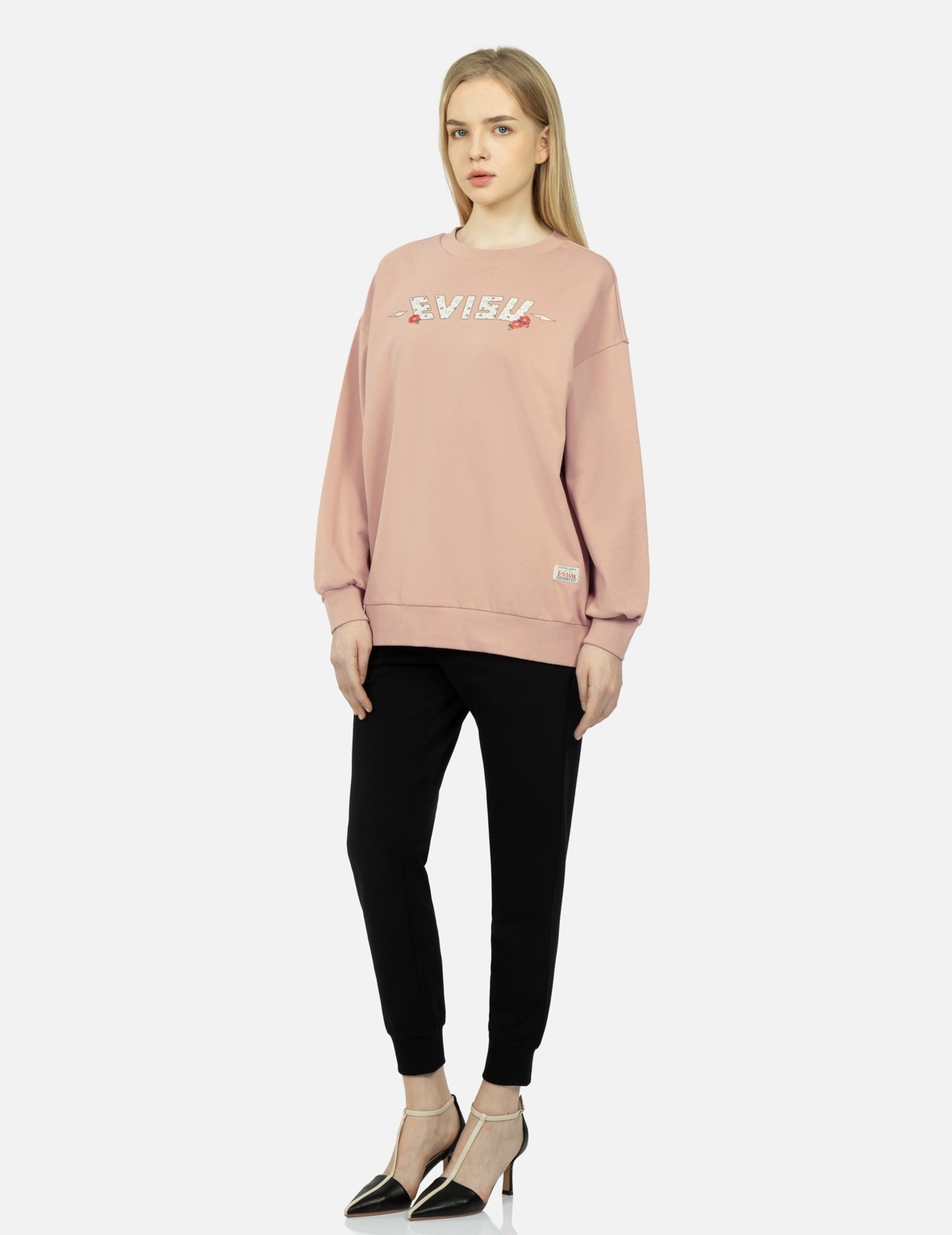 PEACOCK AND TSUBAKI PRINT SWEATSHIRT - 4