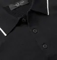 Jalen Contrast-Tipped Cotton, Silk and Cashmere-Blend Polo Shirt - 10