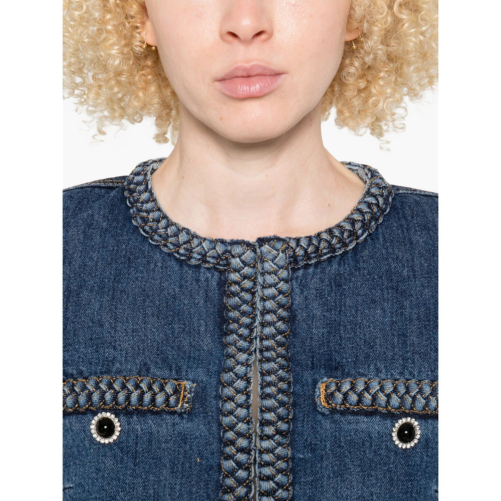 Self-Portrait Blue Jackets - Denim Jackets Women - 4