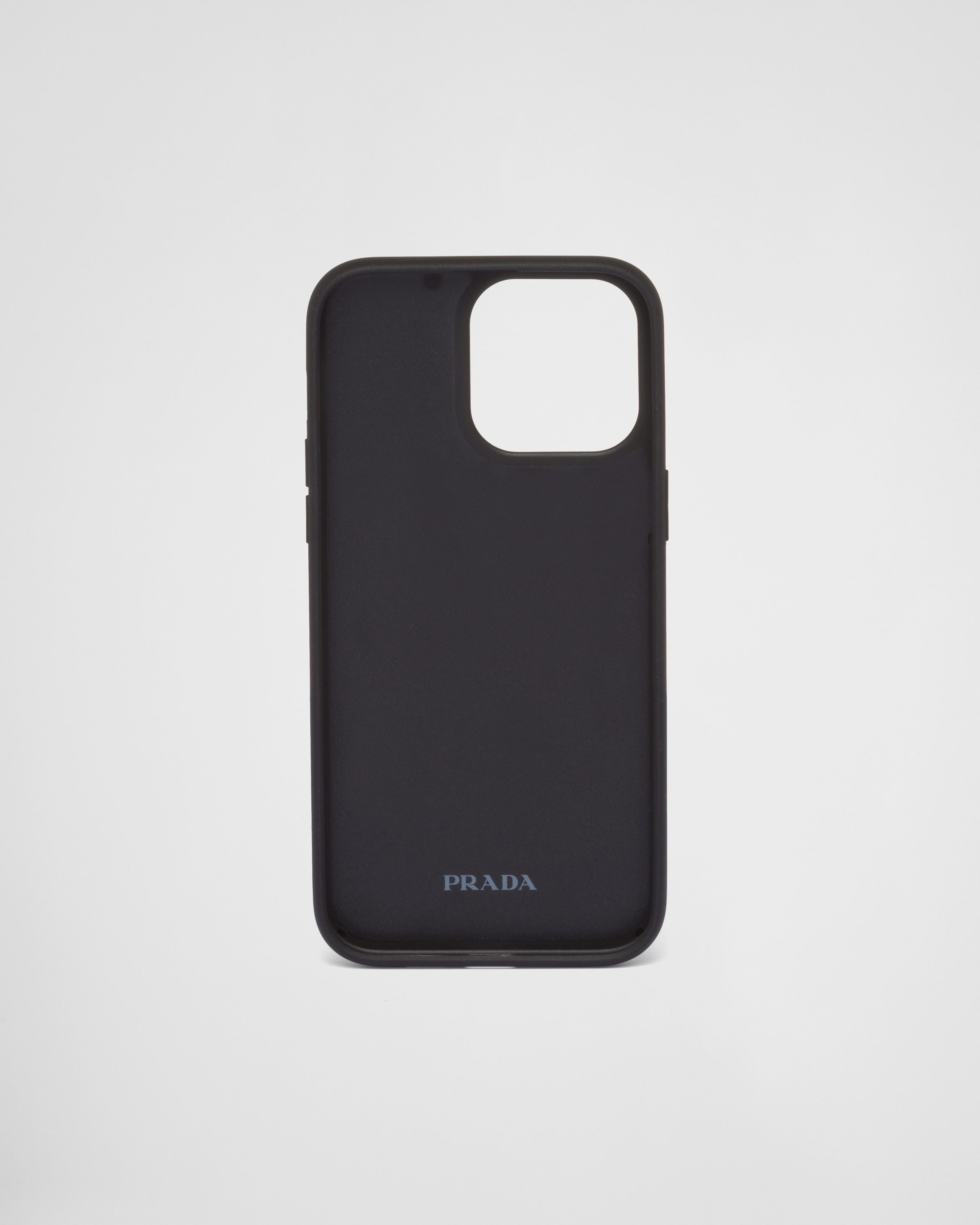 Prada iPhone 14 Pro Max Leather Case - Black