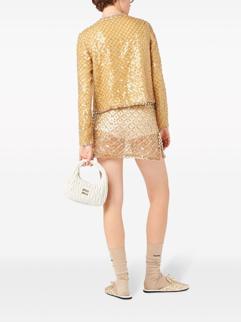 beaded silk miniskirt - 3