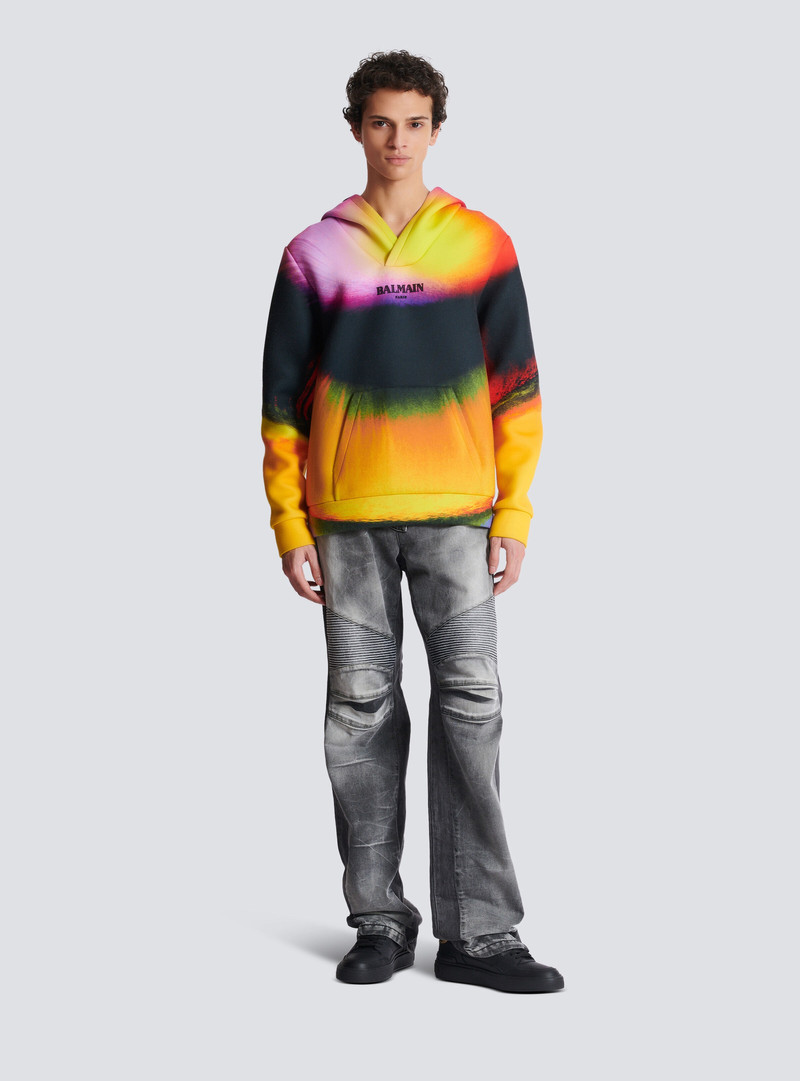 Balmain Neoprene hoodie with Ibby Njoya print outlook