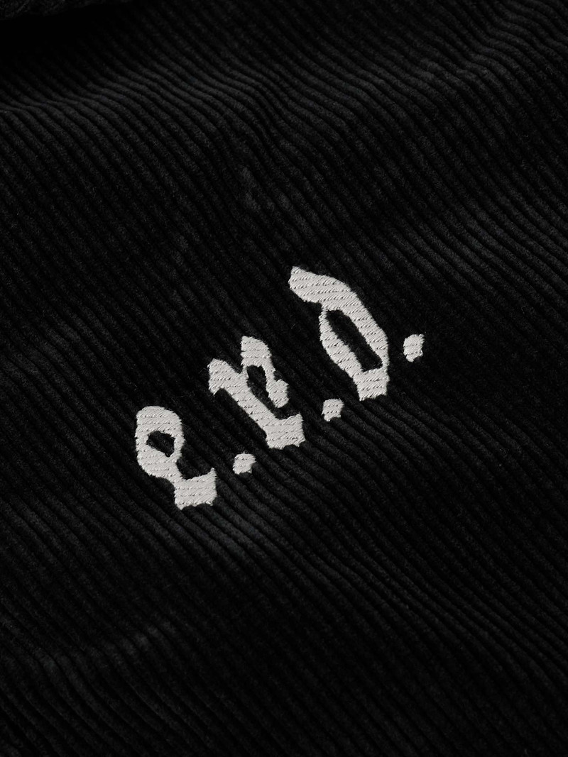 Barbara Cropped Logo-Embroidered Cotton-Corduroy Bomber Jacket 4