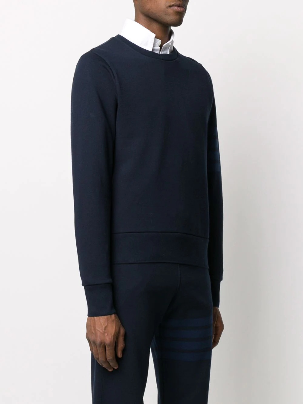 4-Bar crew-neck loopback-cotton sweatshirt - 3