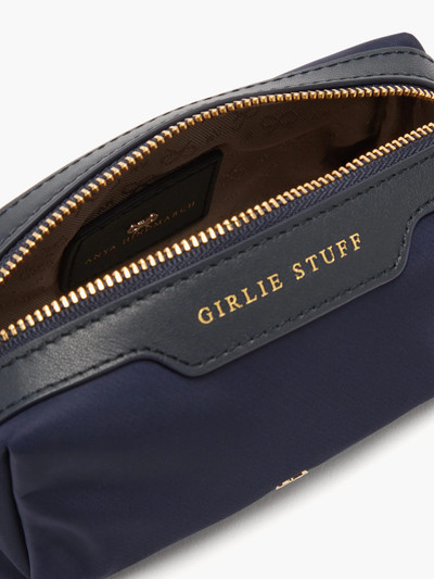 Anya Hindmarch Girlie Stuff recycled-fibre make-up bag outlook