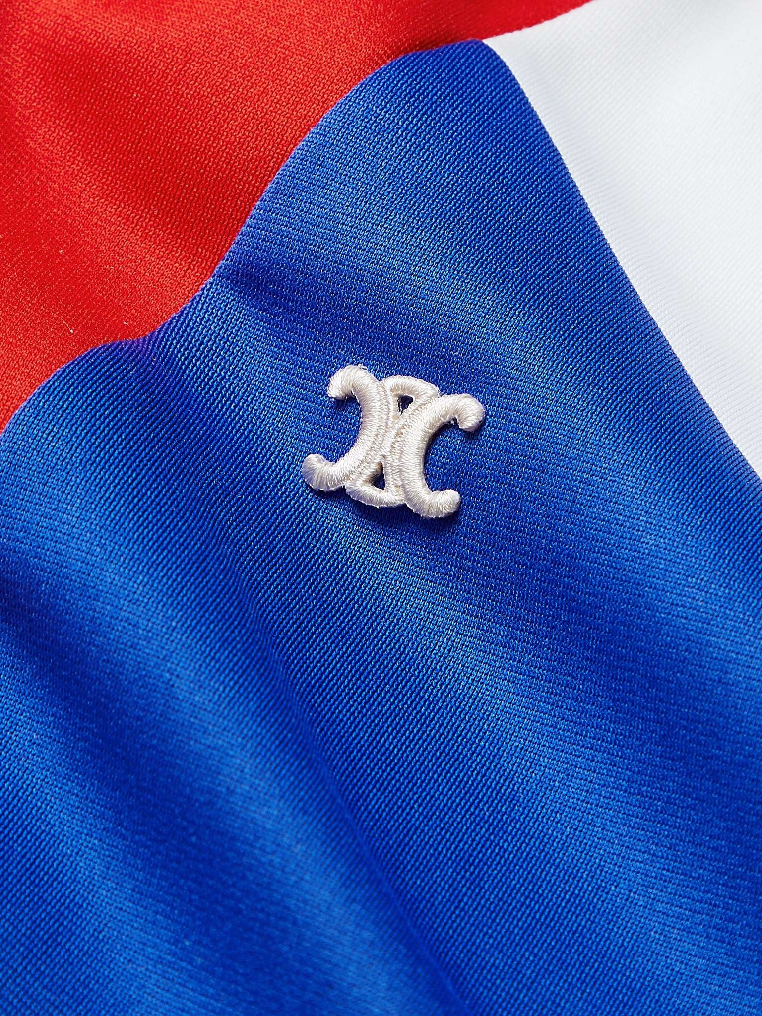 Triomphe Embroidered Hooded Technical Jersey Track Sweater - 3