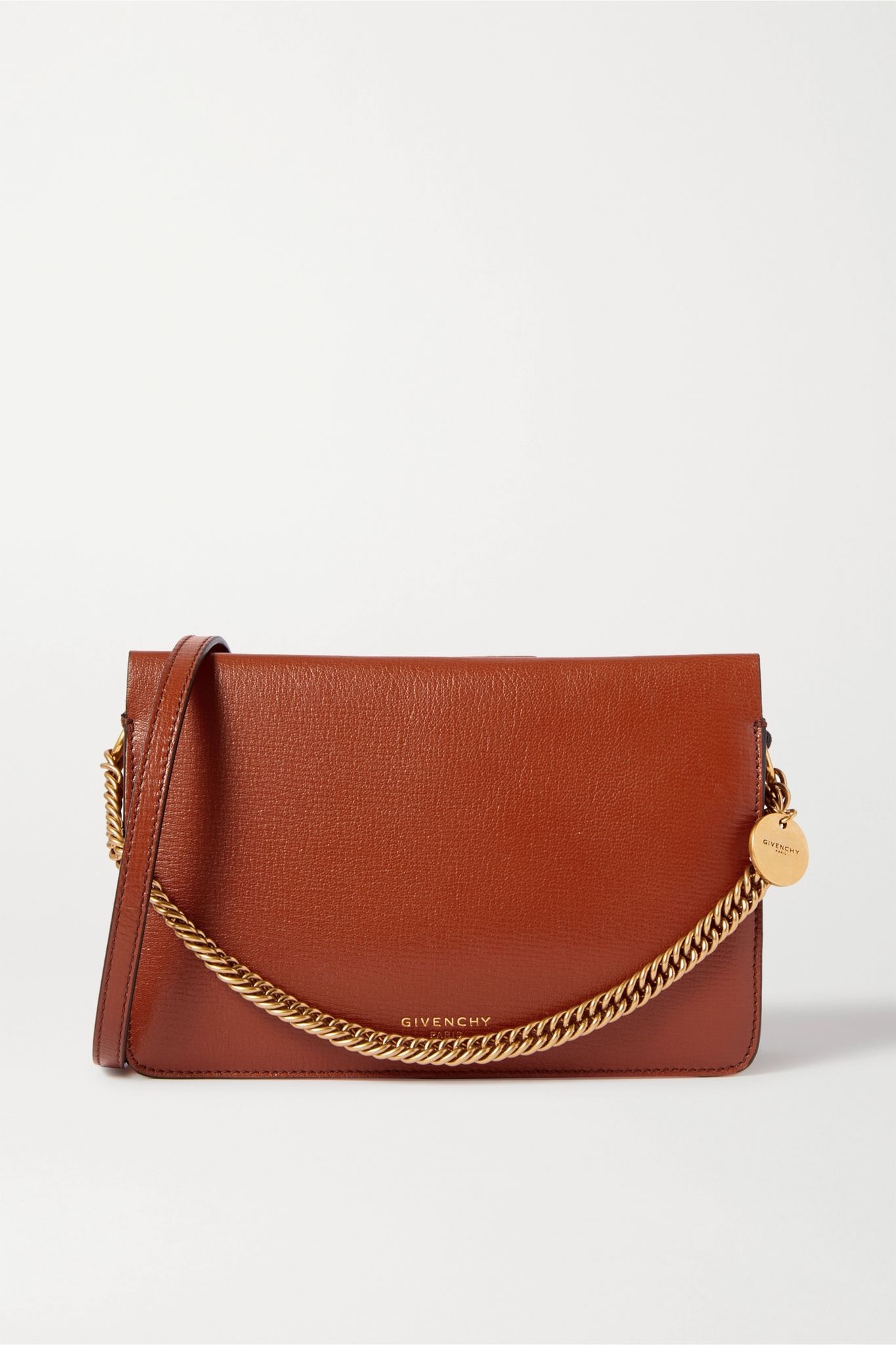 Cross 3 textured-leather and suede shoulder bag - 1