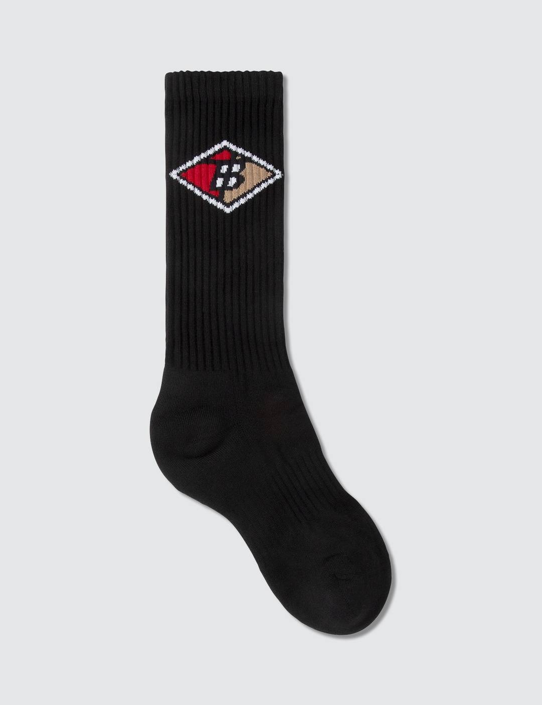 Logo Graphic Intarsia Cotton Blend Socks - 2