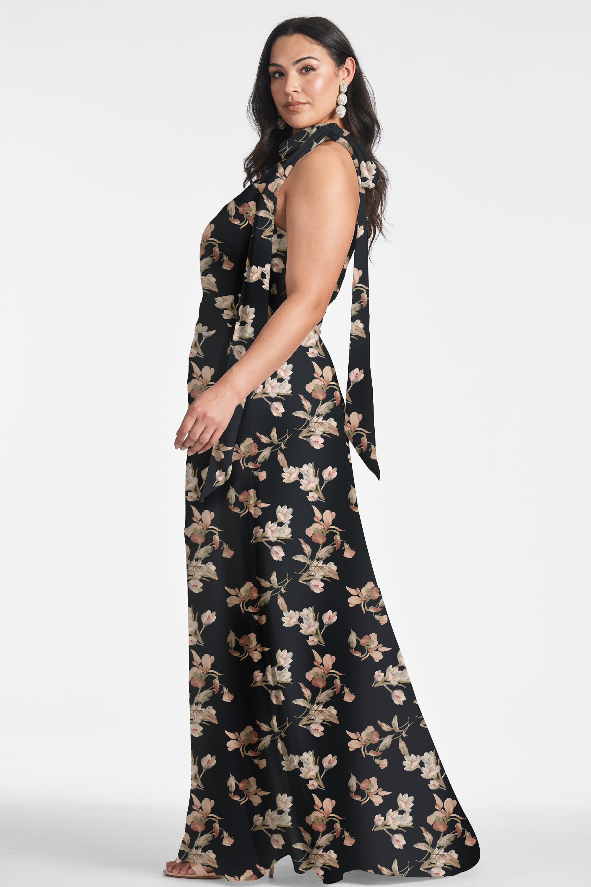 Kayla Gown - Black Venetia Petal - 5