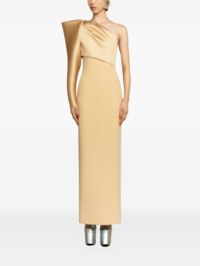 Tally satin-sleeve maxi dress 1