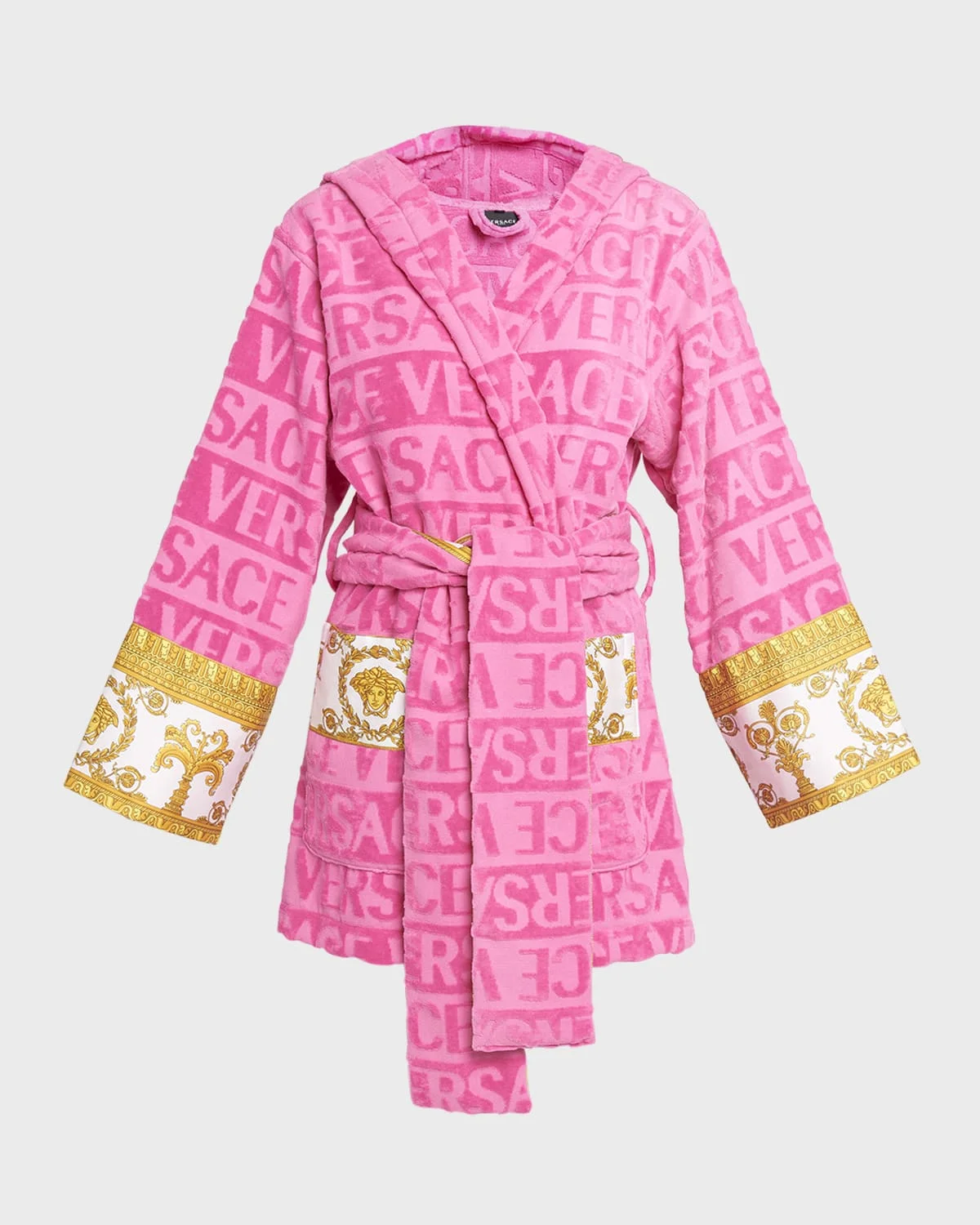 I Heart Baroque Hooded Short Bathrobe - 1