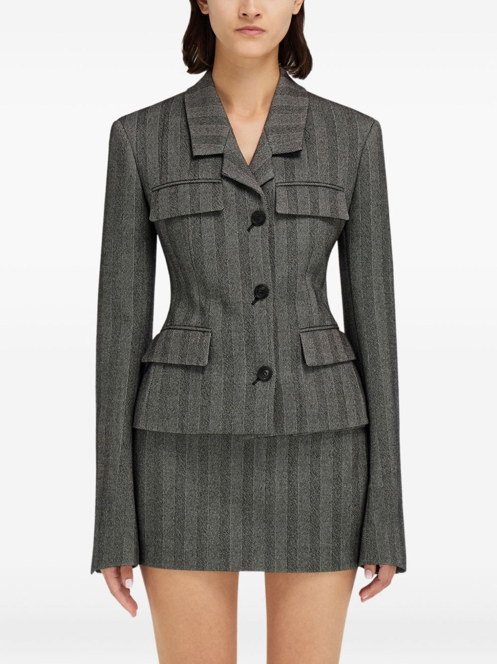 flap-pockets blazer - 3