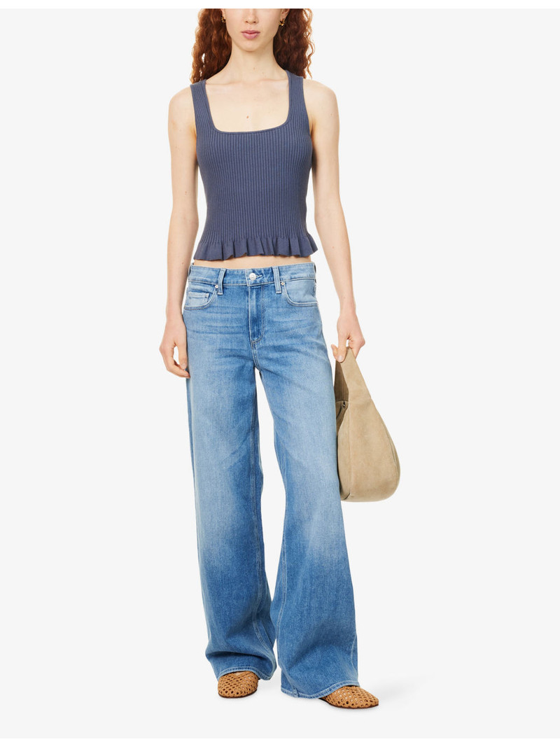PAIGE Tatum Wide-Leg Denim Jeans outlook