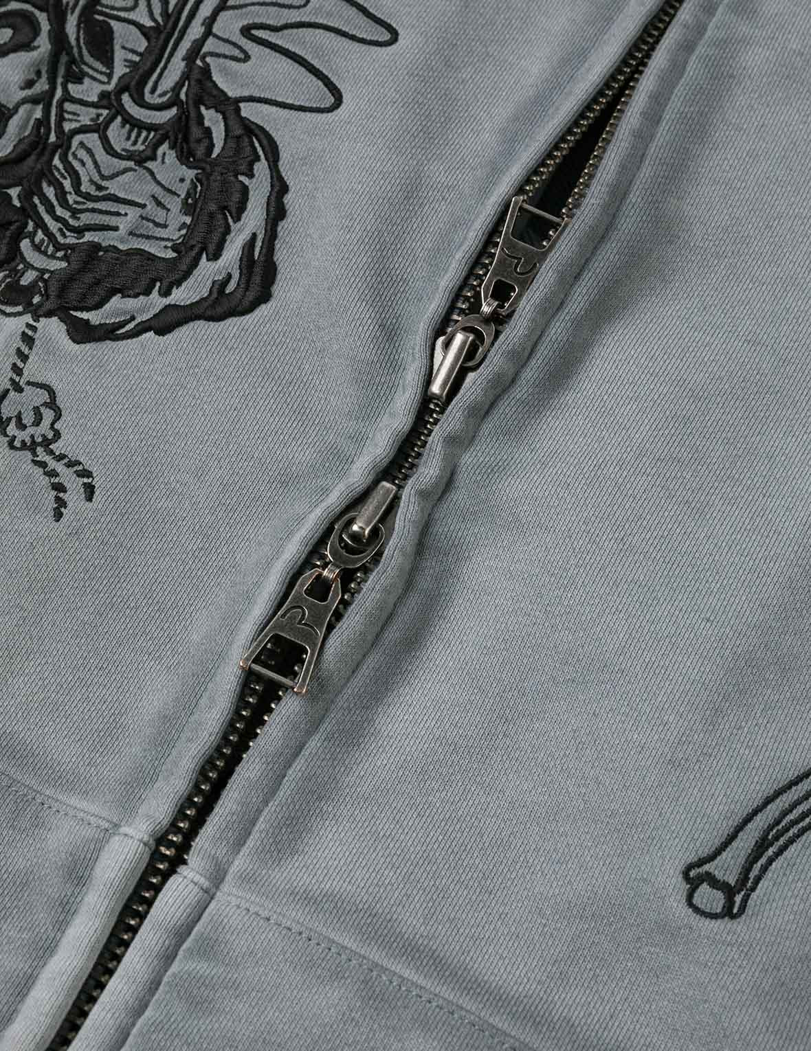 Tattoo Styles Embroidery Oversized Hoodie Jacket - 8