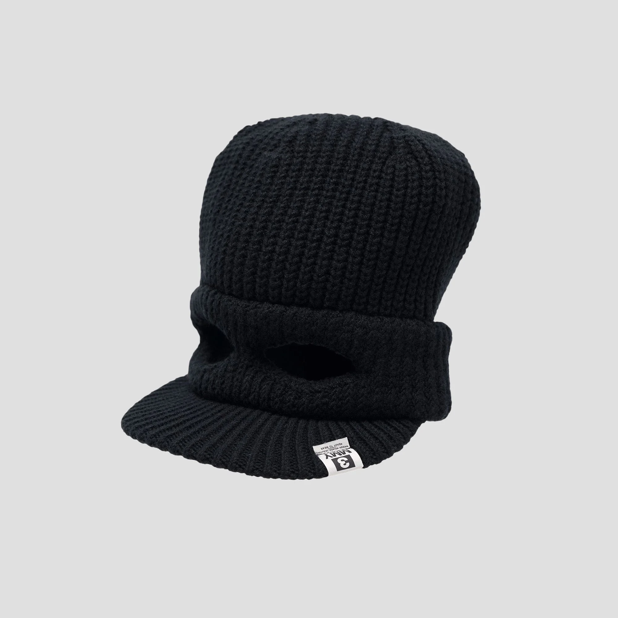 MASKED VISOR KNIT CAP - 1