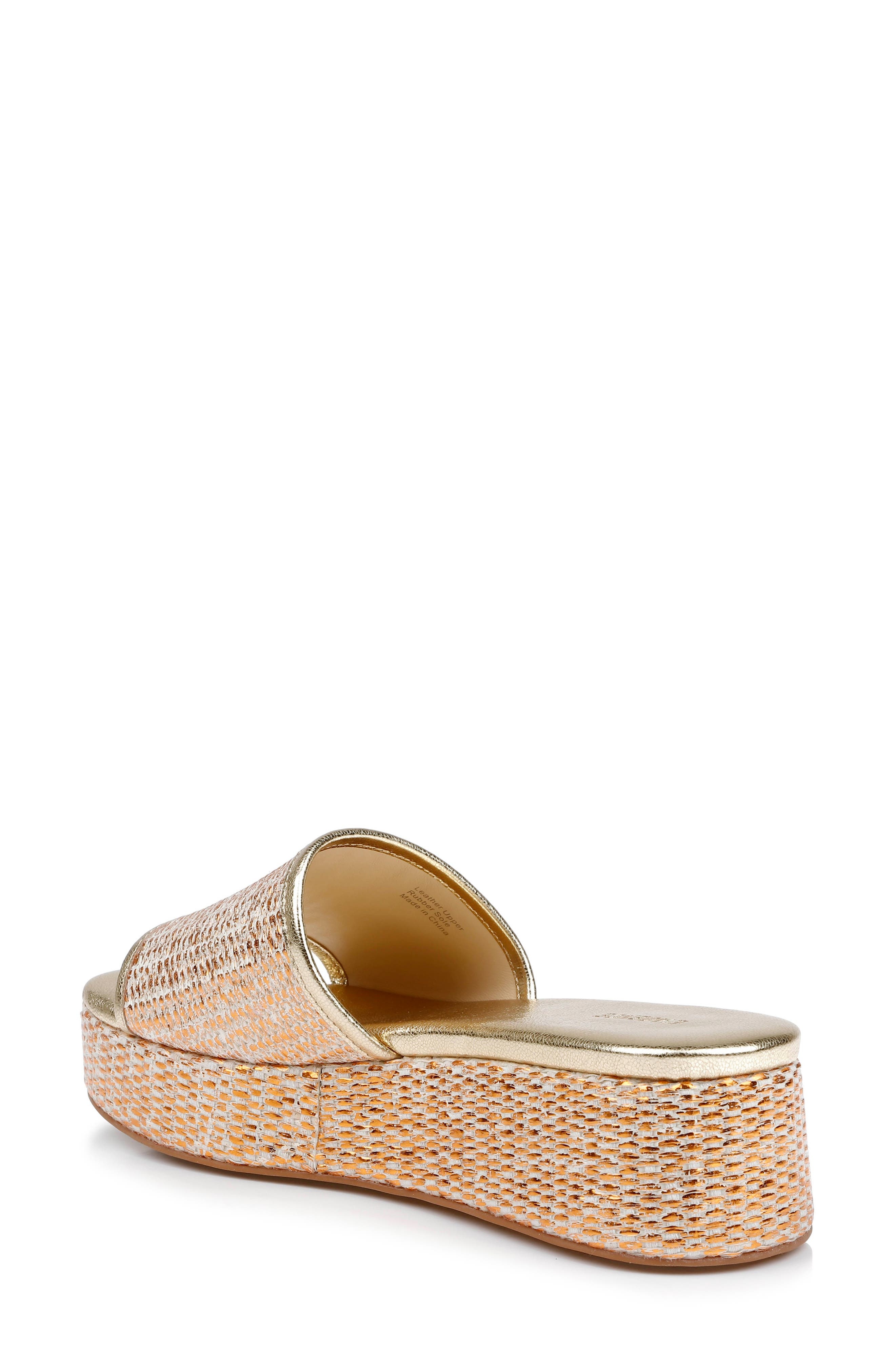 L'AGENCE Inaya Platform Sandal in Gold Rafia at Nordstrom - 2