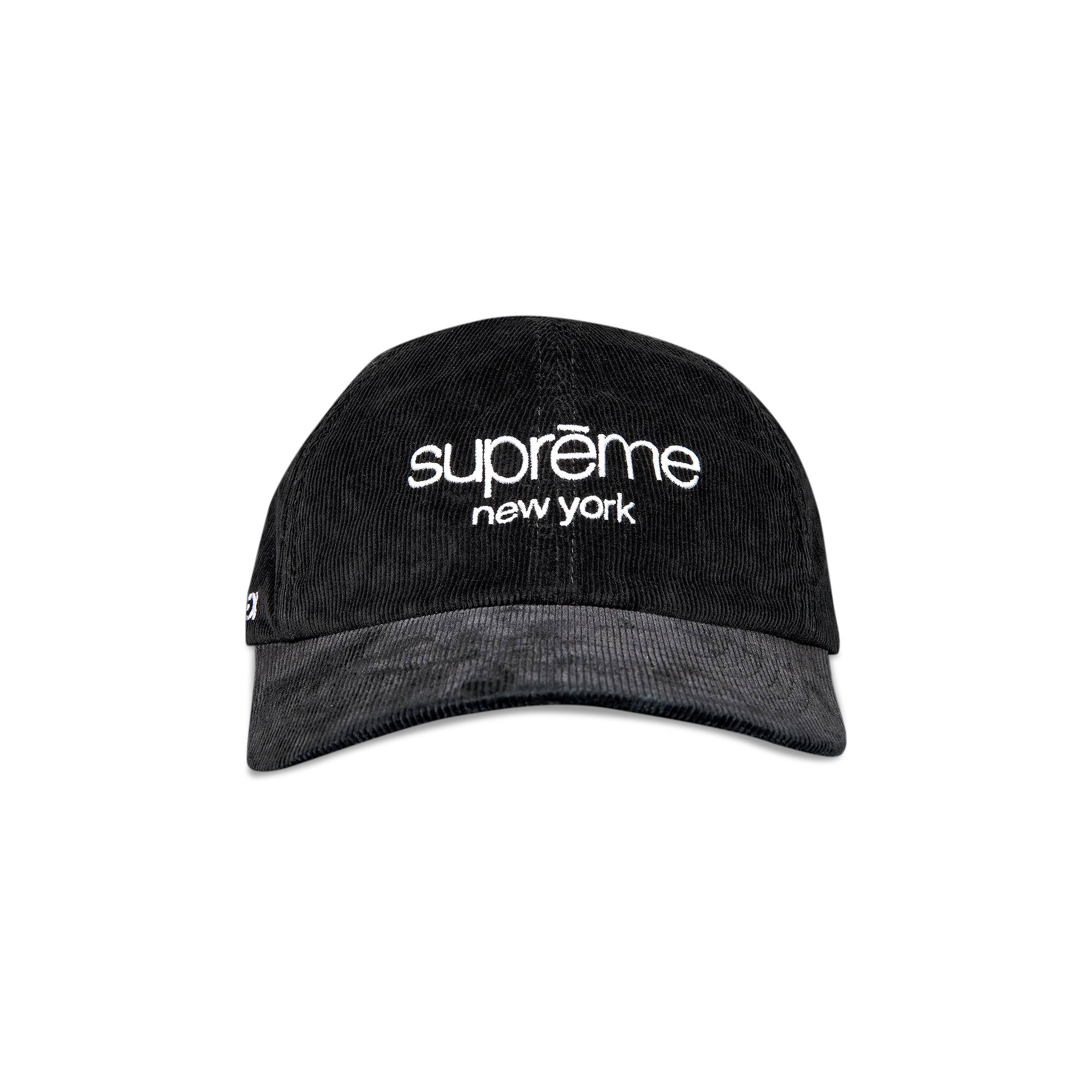 Supreme GORE-TEX Corduroy Classic Logo 6-Panel 'Black' - 1